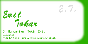 emil tokar business card